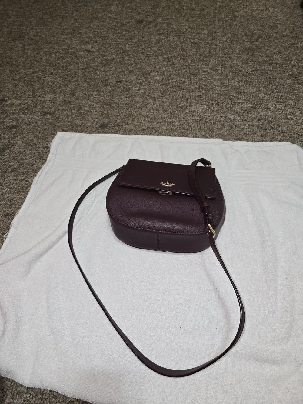 Women's Kate Spade Plum Saddle Crossbody Bag